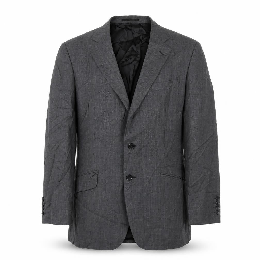Front view of Brook Taverner men’s grey jacket blazer, size 40