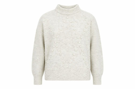 Front view of F&F women’s white jumper, size UK 6