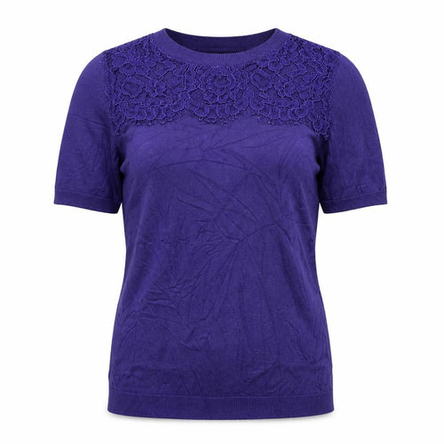 Dorothy Perkins Womens Purple Floral  Basic T-Shirt Size 10