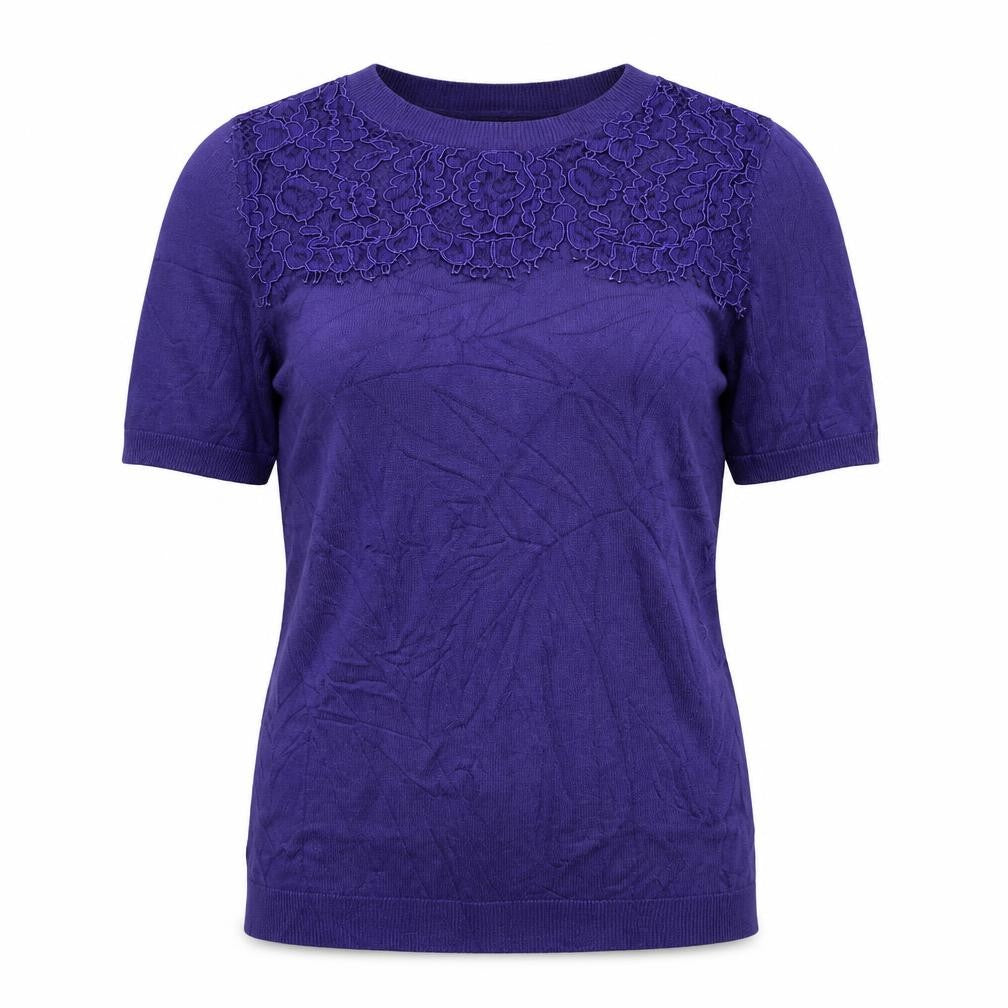 Dorothy Perkins Womens Purple Floral  Basic T-Shirt Size 10