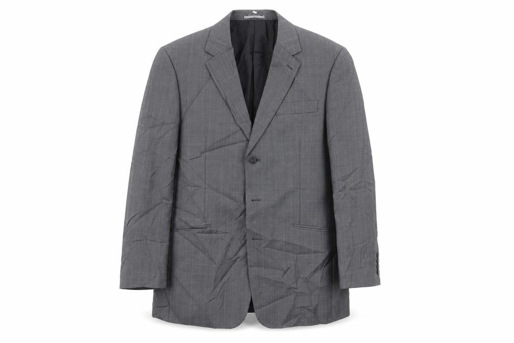 Front view of Next men’s grey check jacket blazer, size 42