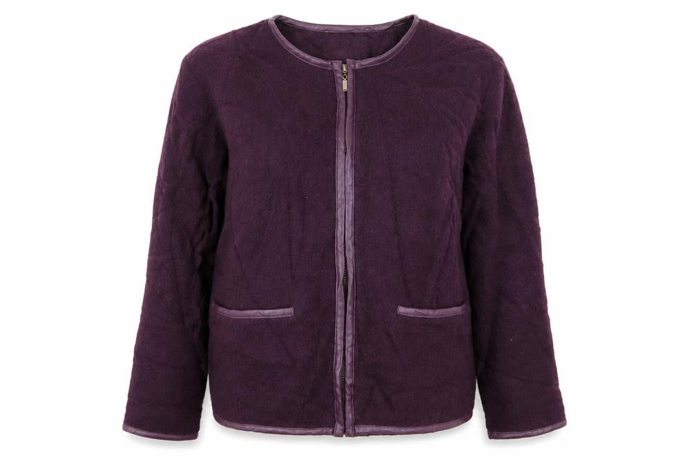 Front view of declan&white women’s purple jacket, size L