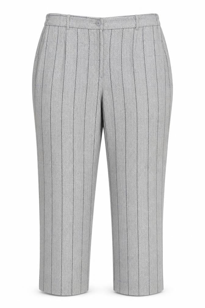 Cotton Traders Womens Grey Herringbone  Trousers  Size 18 L28 in