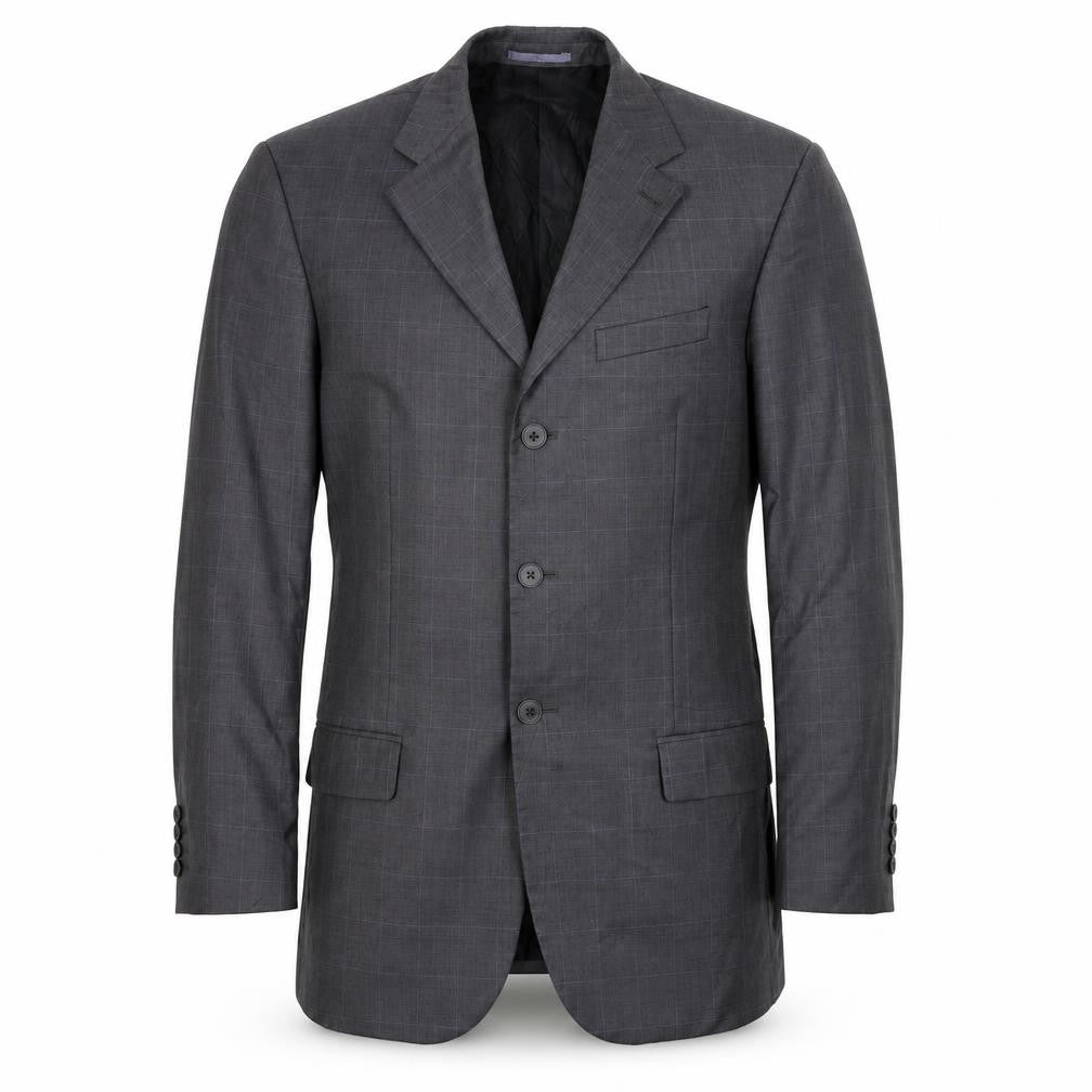 Front view of Next men’s grey check jacket suit jacket, size 38