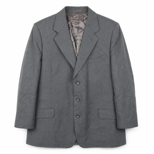 Front view of Country Tailoring men’s grey striped jacket suit jacket, size 42