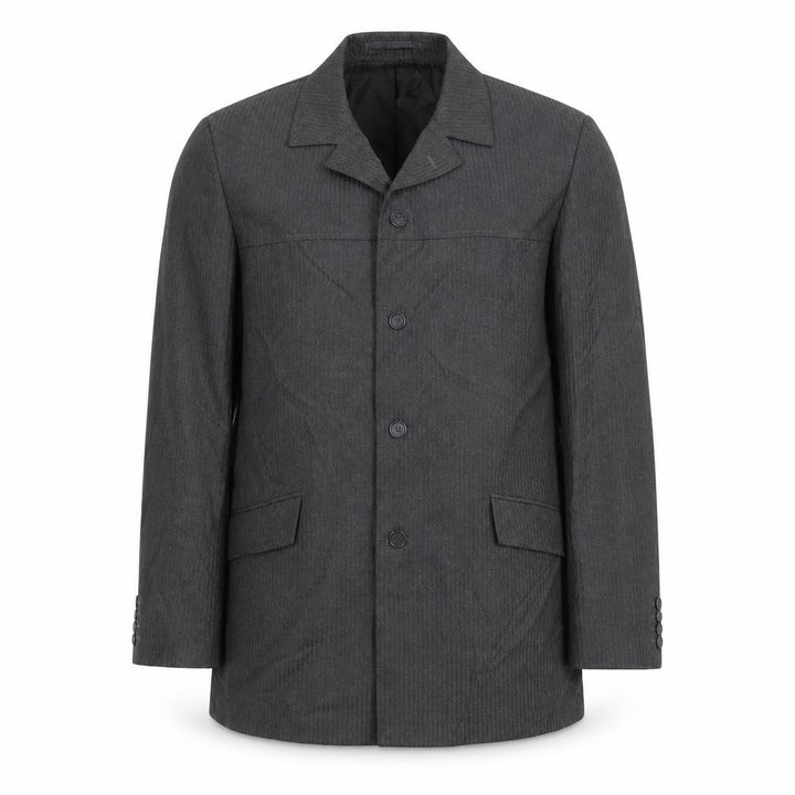 Topman Mens Grey Striped  Jacket Suit Jacket Size 42