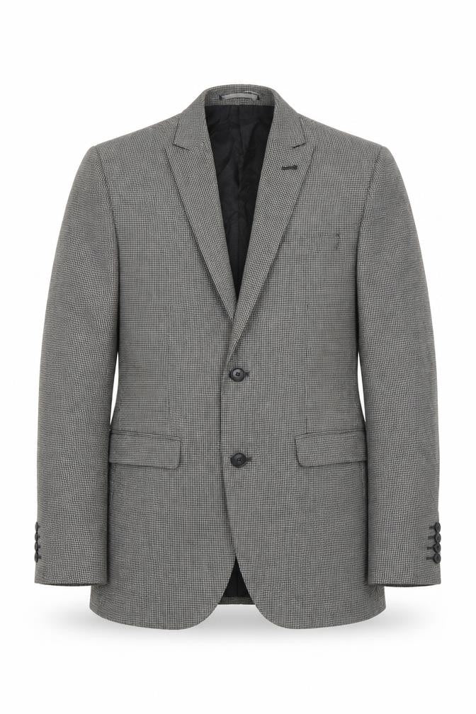 Next Mens Grey Houndstooth  Jacket Suit Jacket Size 36