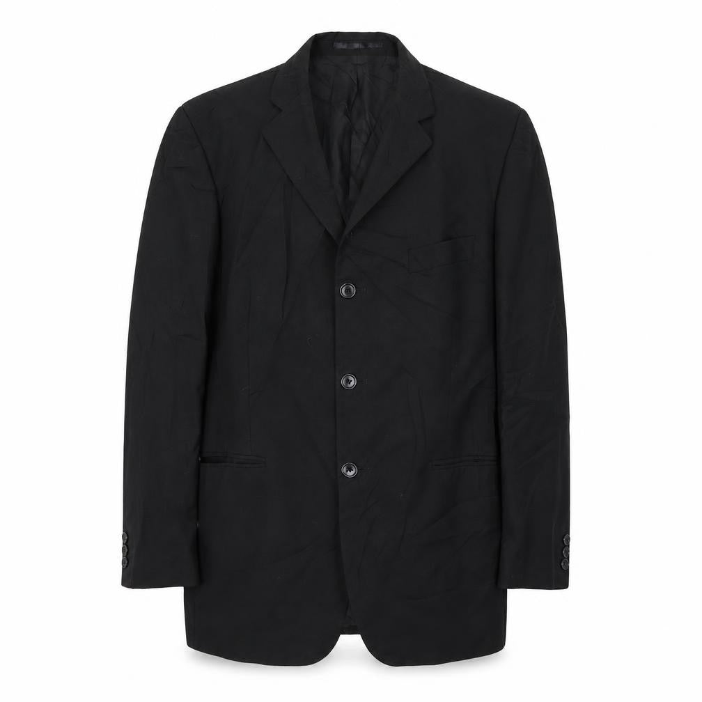 Front view of Burton men’s black jacket blazer, size 42