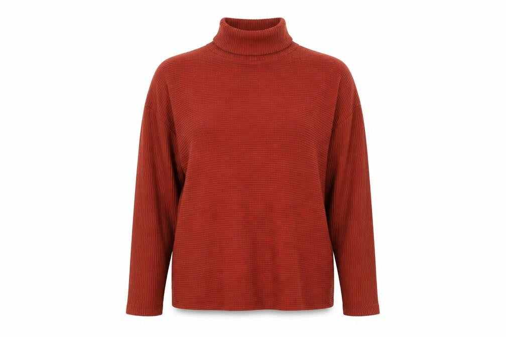 Front view of Primark women’s orange striped basic t-shirt, size S