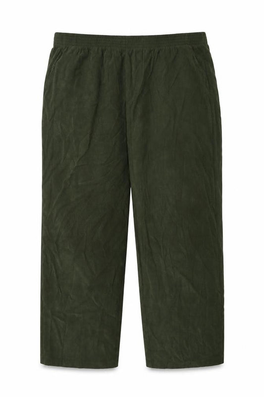 Front view of Tradition women’s green trousers, size UK 20, 28-inch leg