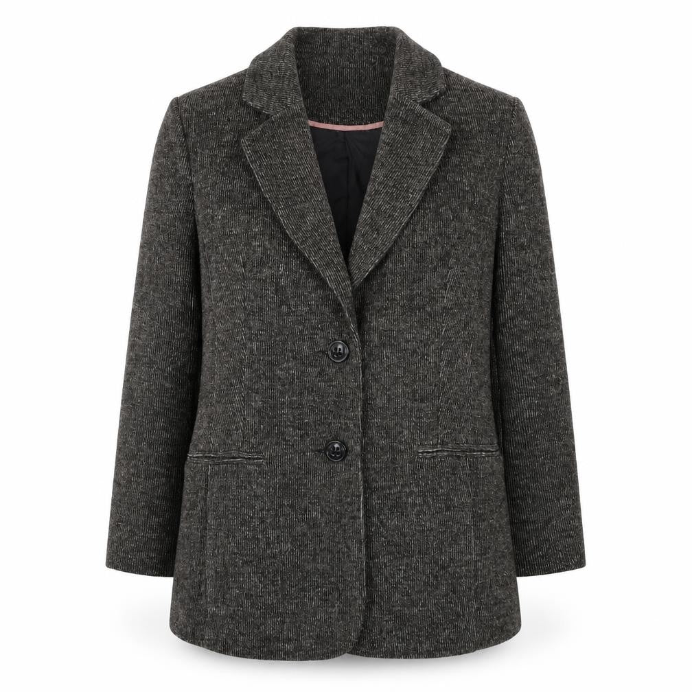Front view of Cartonnier women’s brown jacket suit jacket, size M