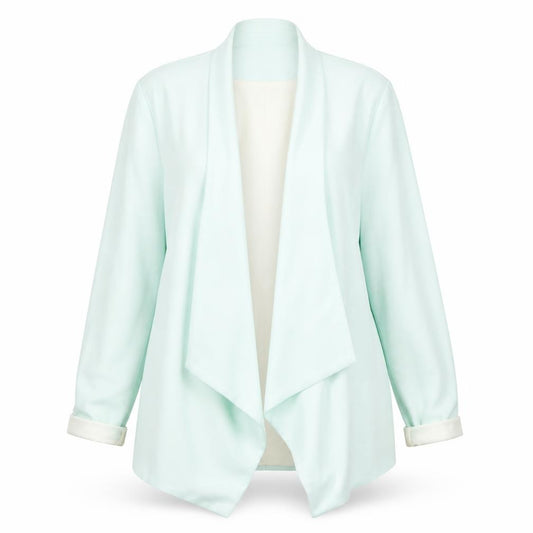Front view of New Look women’s green jacket, size UK 12