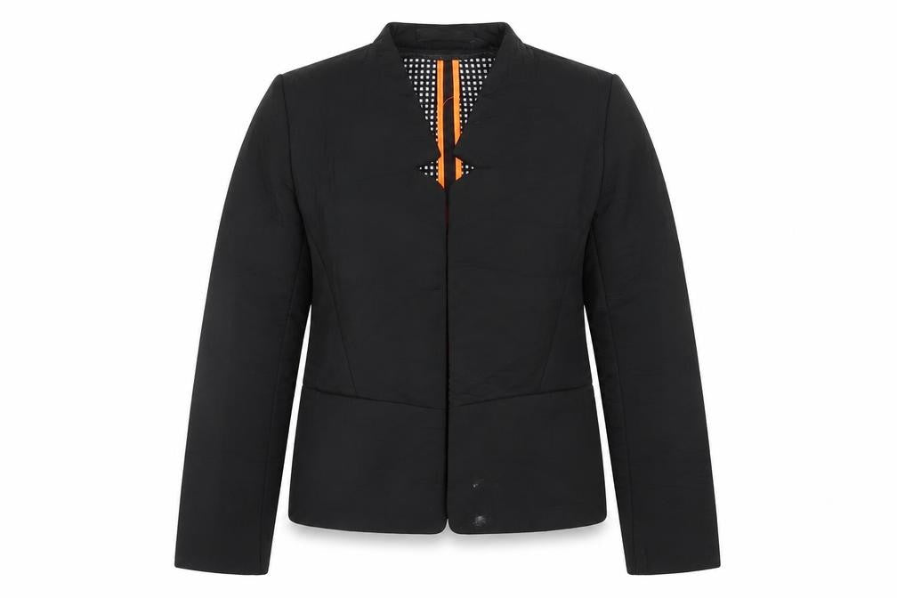 Front view of Atmosphere women’s black softshell jacket, size UK 8