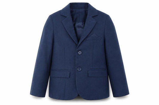 Front view of Rebel boys’ blue jacket, size 5-6, years