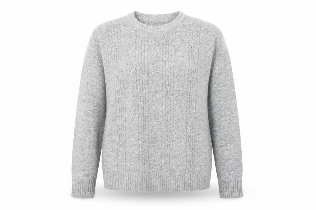 Front view of Pure & Natural women’s grey jumper, size S