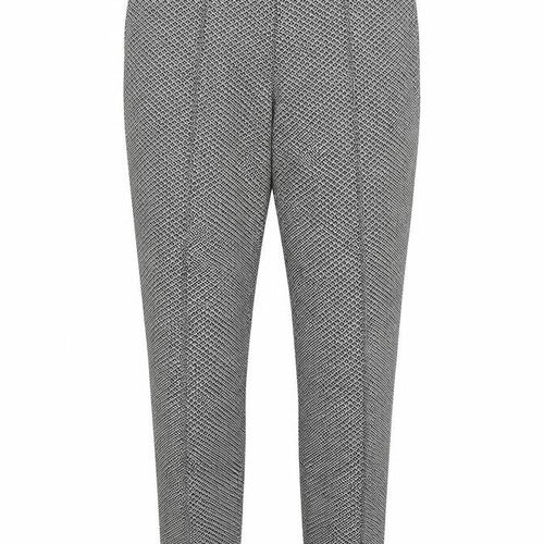 M&Co Womens Beige Geometric  Trousers  Size 14 L28 in