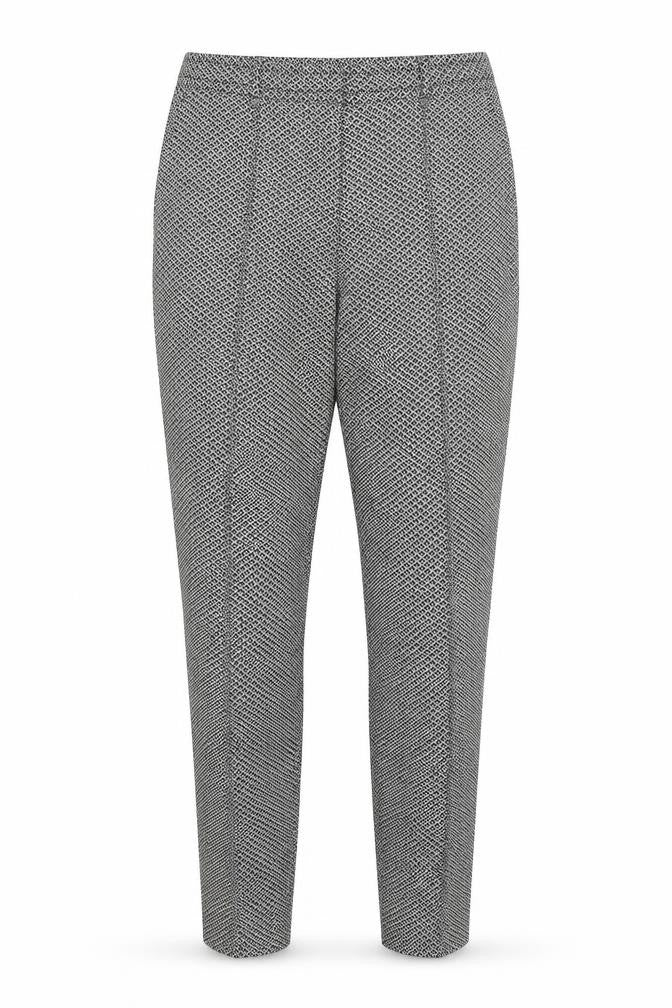 M&Co Womens Beige Geometric  Trousers  Size 14 L28 in