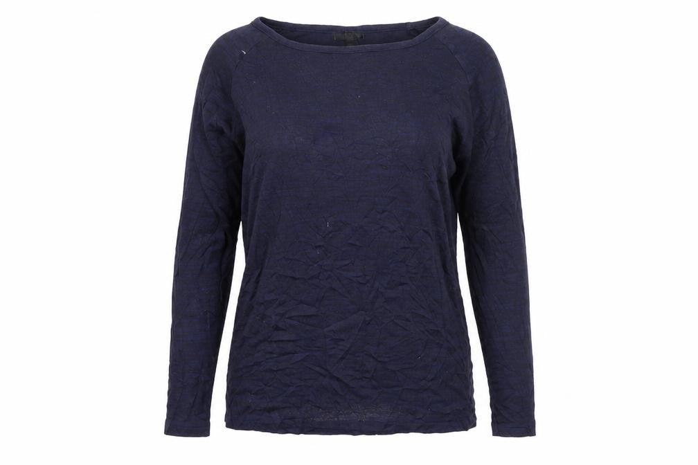 Front view of Topshop women’s blue jumper, size UK 8