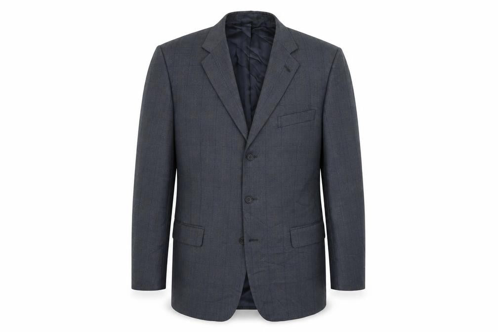 Front view of James Barry men’s blue jacket blazer, size 44