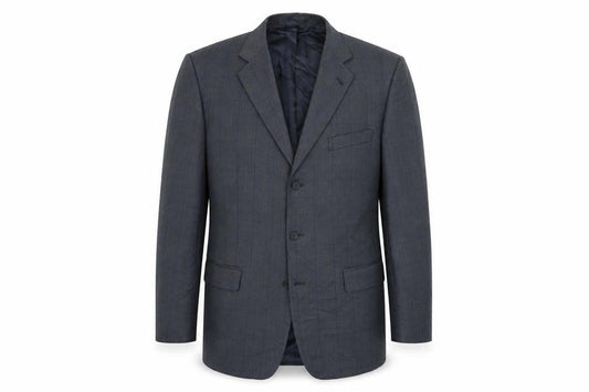 Front view of James Barry men’s blue jacket blazer, size 44