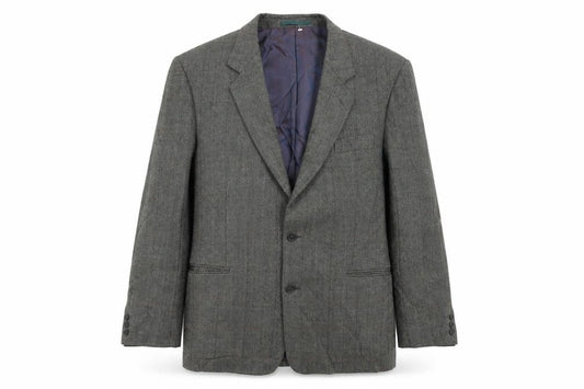 Front view of Principles men’s grey check jacket blazer, size 42