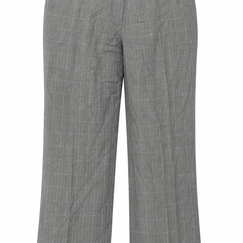 Marks and Spencer Womens Red Check  Trousers  Size 14 L25 in