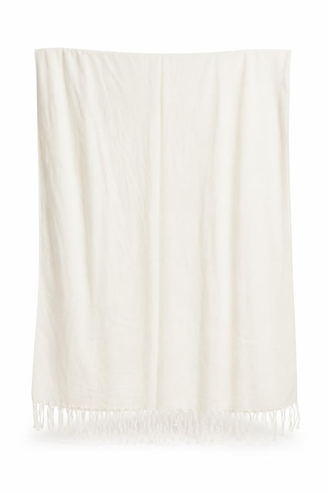 Front view of Preworn women’s white shawl/wrap