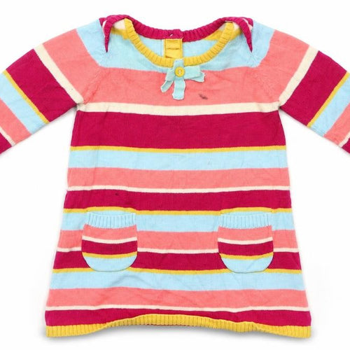 M&S Baby Multicoloured Striped  Fit & Flare  Size 0-3 Months