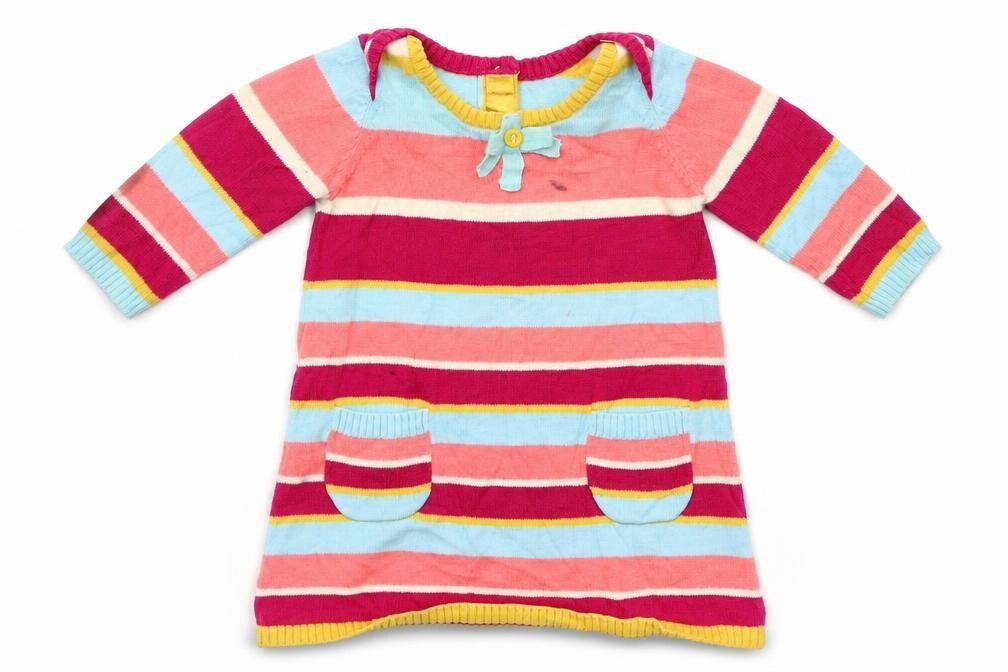M&S Baby Multicoloured Striped  Fit & Flare  Size 0-3 Months