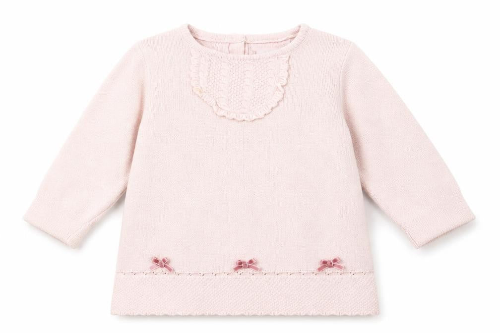 Shabby Chic Baby Pink   Henley Jumper Size 18-24 Months