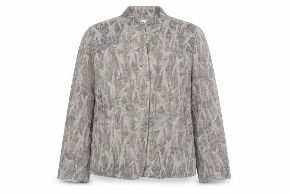 Front view of Mani women’s grey jacket, size UK 10