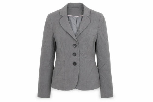 Front view of Debenhams women’s grey jacket blazer, size UK 10