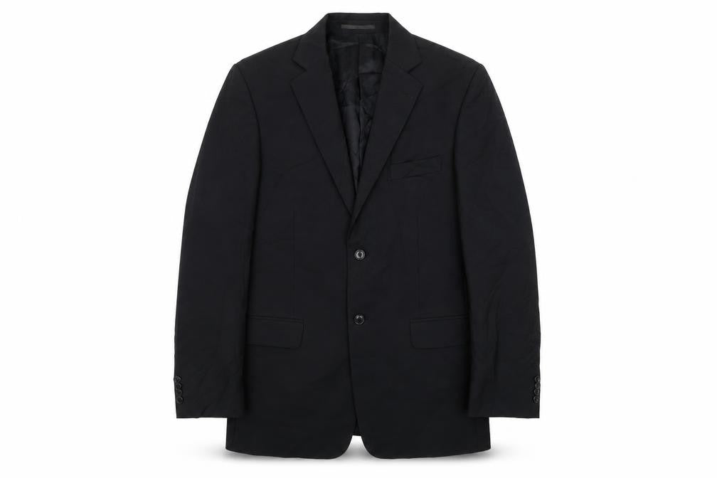 Lanificio Mens Black   Jacket Suit Jacket Size 38