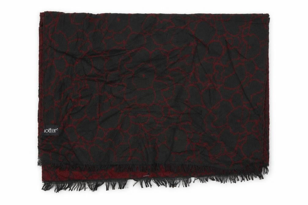 Front view of Hotter women’s red shawl/wrap