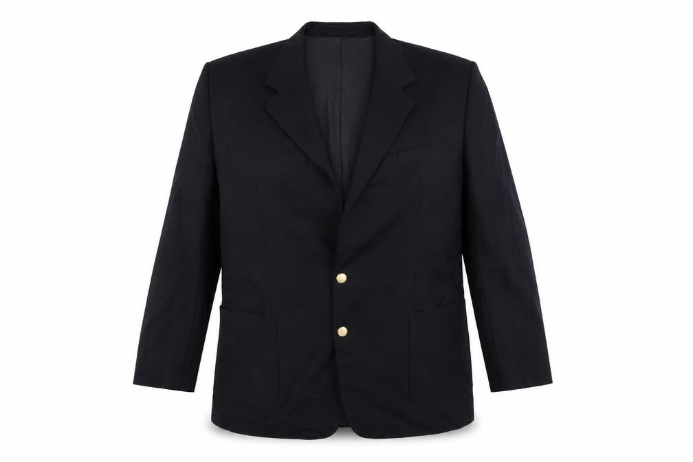Front view of St Michael women’s black jacket coat, size UK 46