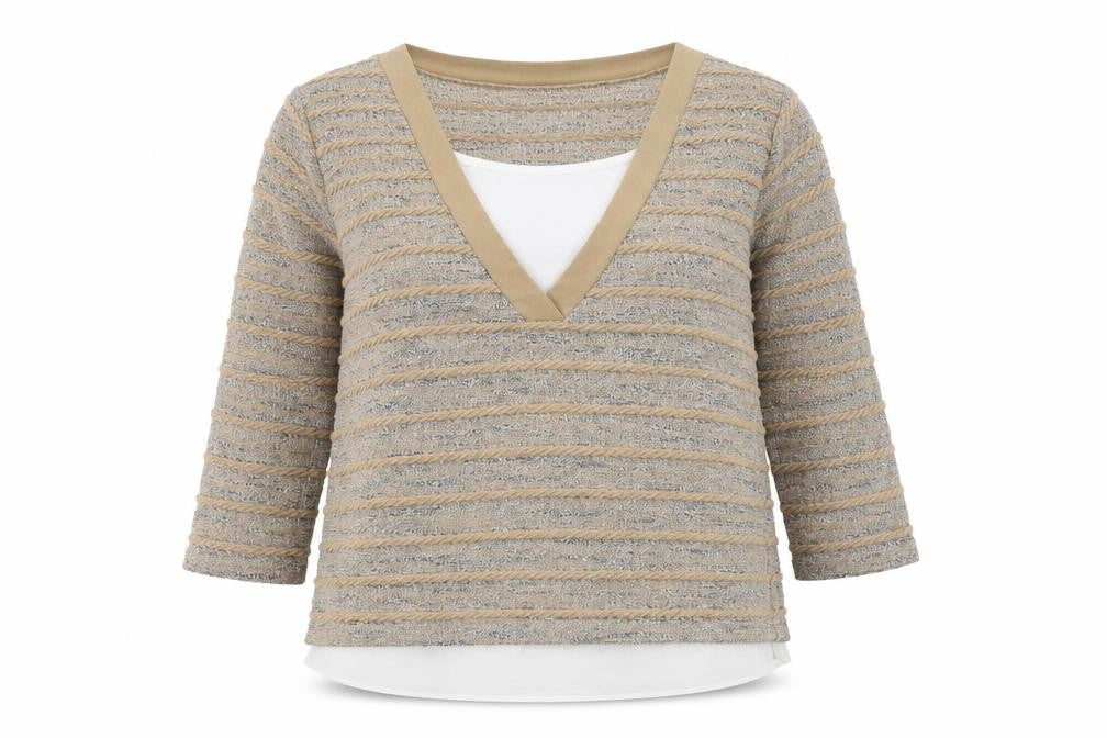 Front view of Next women’s brown jumper, size UK 10