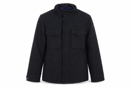 Front view of Marks & Spencer men’s blue jacket, size S