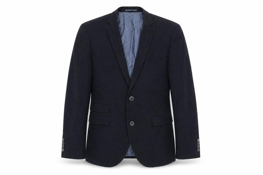 Front view of Next men’s blue jacket suit jacket, size 38