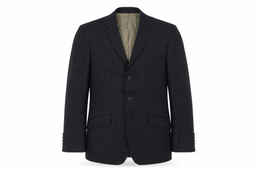 Front view of Marks & Spencer men’s blue jacket suit jacket, size 38