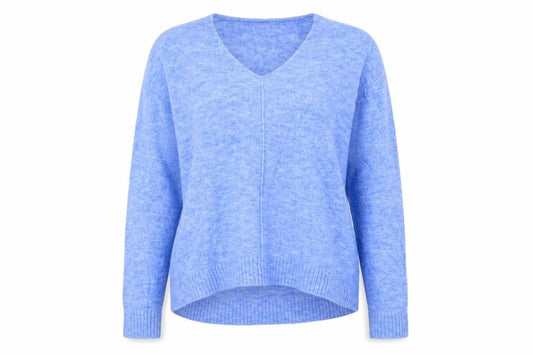 Front view of H&M women’s blue jumper, size XS