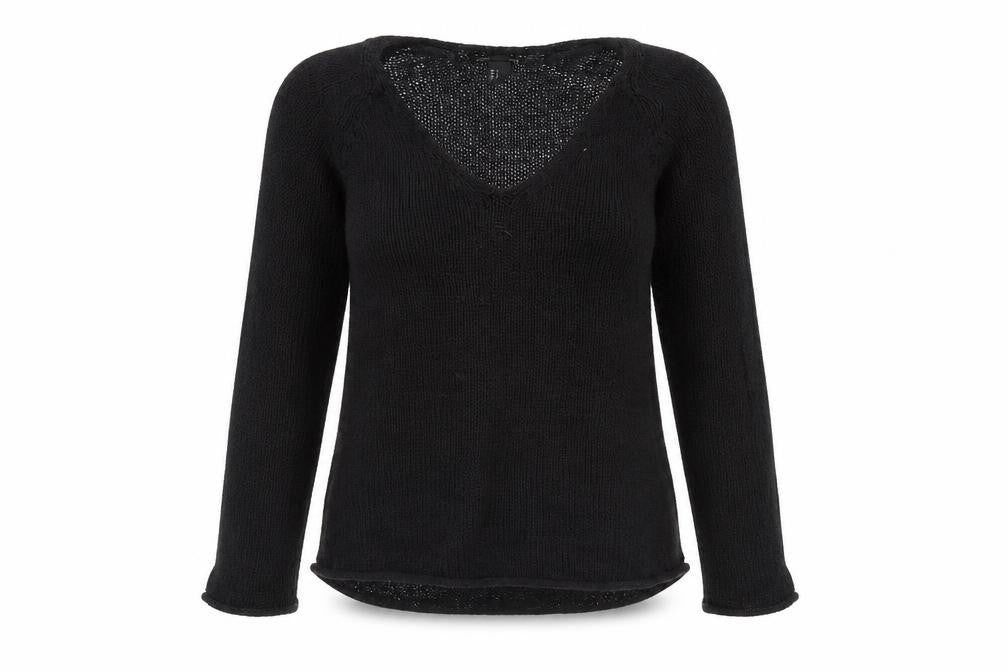 Front view of H&M women’s black jumper, size S