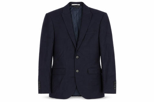 Front view of Marks & Spencer men’s blue jacket, size 36