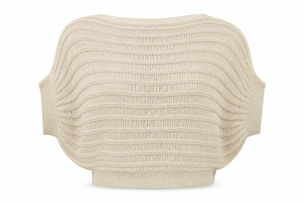 Front view of zupie women’s beige jumper, size UK 2