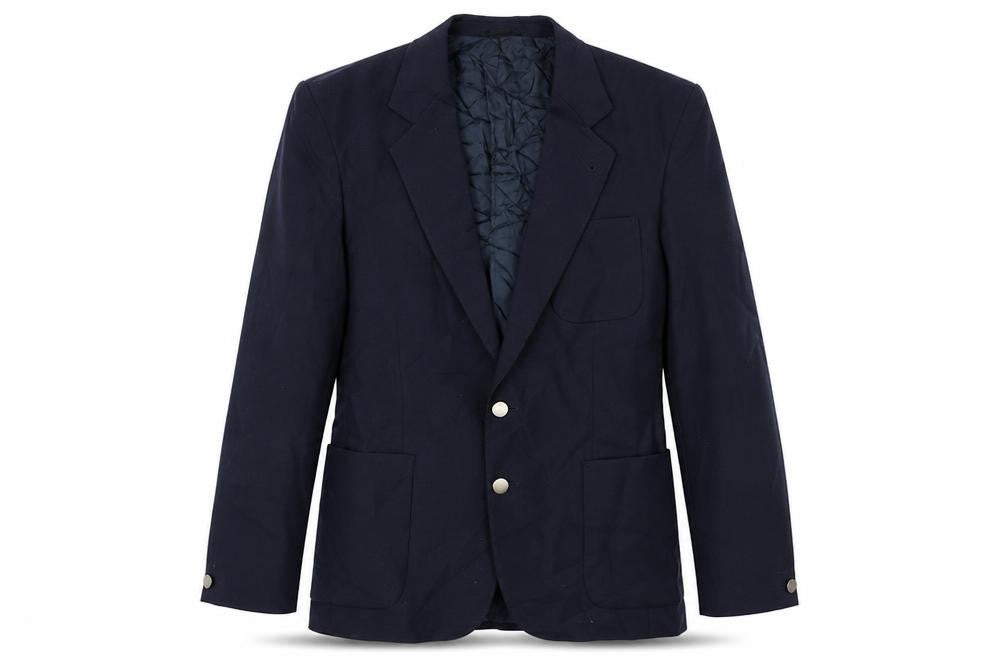 Front view of Preworn women’s black jacket, size UK 12