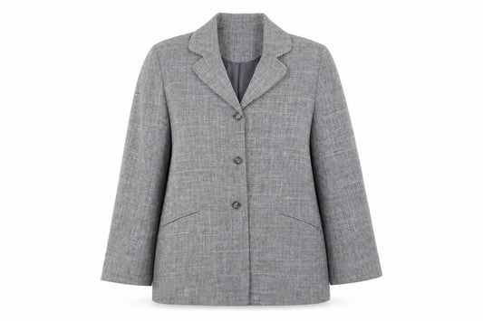 Front view of Preworn women’s green jacket, size UK 14