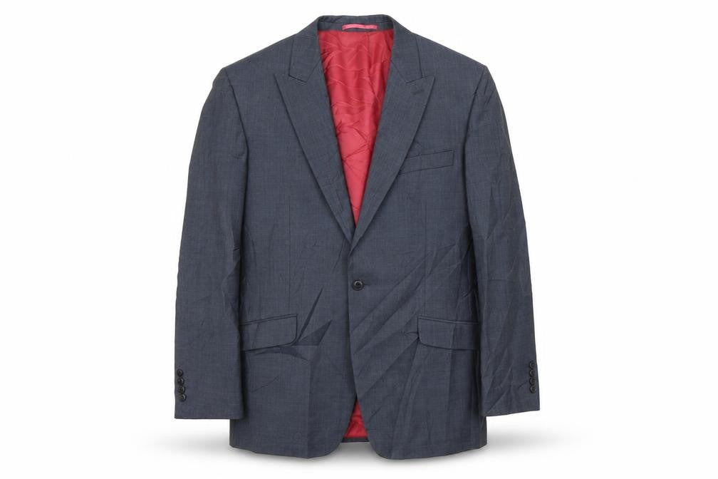 Front view of Preworn men’s grey jacket suit jacket, size 42