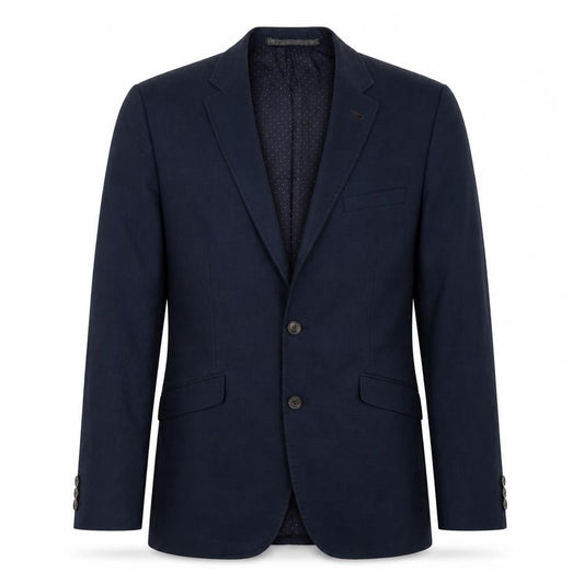 Front view of Marks & Spencer men’s blue jacket suit jacket, size M