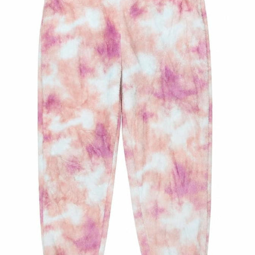 NEXT Girls Pink Geometric Microfibre Capri Pyjama Pants Size 7 Years  - Tie Dye