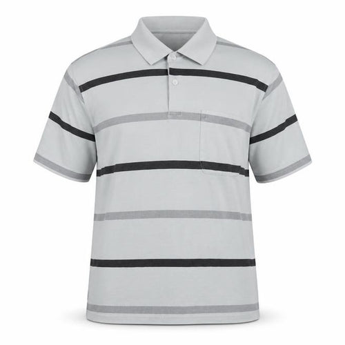 Charles Norton Mens Gold Striped Jersey  Polo Size L