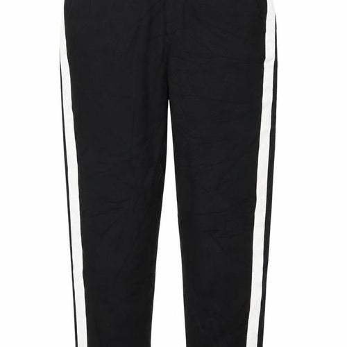 Zara Womens Black Striped  Trousers  Size S L24 in